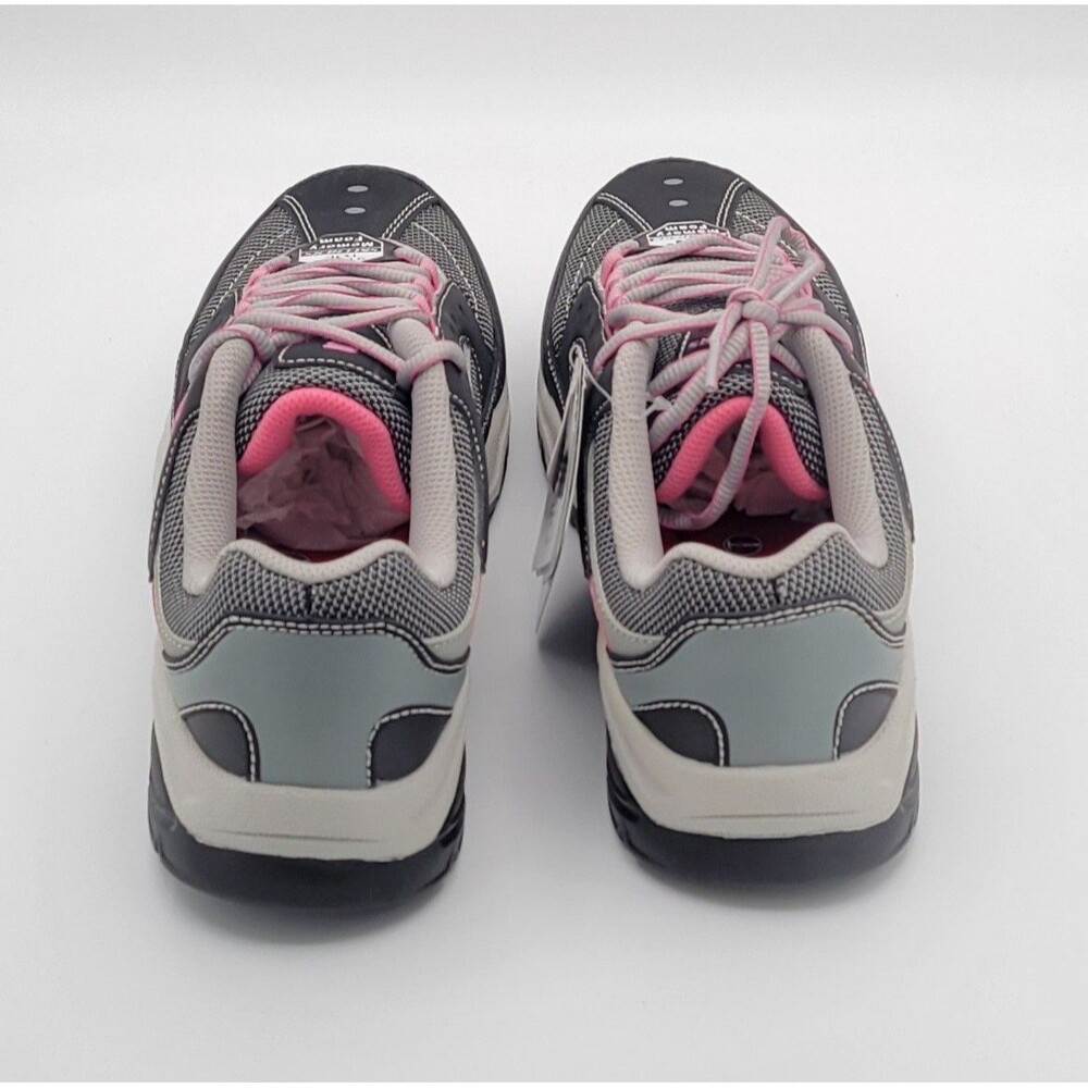 Skechers Work Biscoe Steel Toe Shoes Pink Gray Slip Resistant Womens size 10 - Picture 8 of 12